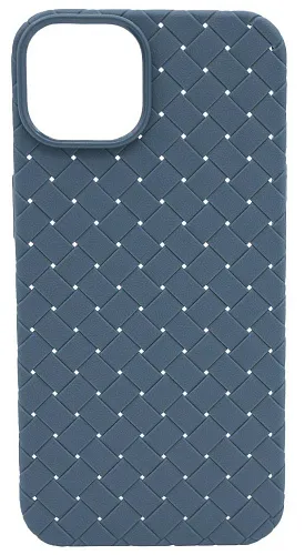 Плетеный Силиконовый чехол для iPhone 14 Синий 250_100_137664