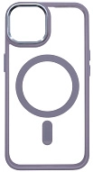 Чехол прозрачный с цветным бортиком MagSafe iPhone 14 Голубой 500_191_762207