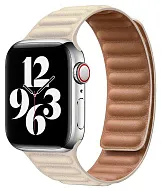 Ремешок из эко-кожи для Apple Watch 45 мм с магнитной застежкой, Starlight 500_191_117715