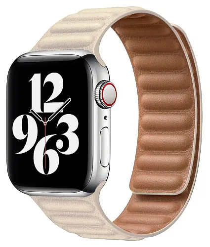 Ремешок из эко-кожи для Apple Watch 45 мм с магнитной застежкой, Starlight 250_100_117715