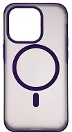 Чехол для iPhone 14 Pro Max Wlons с MagSafe прозрачный матовый с рамкой Фиолетовый 500_191_533909
