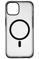Чехол для iPhone 14 Wlons с MagSafe прозрачный матовый с рамкой Черный 500_191_124484