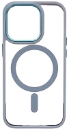 Чехол прозрачный с цветным бортиком MagSafe iPhone 14 Pro Max Голубой 500_191_762188