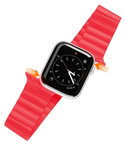 Ремешок для Apple Watch 42 мм / 44 мм / 45 мм DD Strap, Chain Version Red 250_100_117669