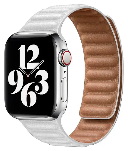 Ремешок из эко-кожи для Apple Watch 38/40/41 мм с магнитной застежкой, Beige 250_100_117671