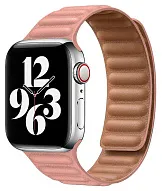 Ремешок из эко-кожи для Apple Watch 42/44/45 мм с магнитной застежкой, Pink 500_191_117703