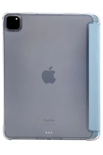 Прозрачный чехол-книжка для iPad Pro 12.9 с тройным загибом Голубой 250_100_121714