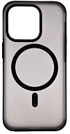 Чехол для iPhone 14 Pro Max Wlons с MagSafe прозрачный матовый с рамкой Черный 500_191_761844