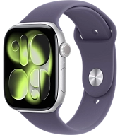 Часы Apple Watch Series 11 42mm Silver Aluminium Case GPS Sport Band Purple Fog S/M 500_191_639967