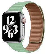 Ремешок из эко-кожи для Apple Watch 42/44/45 мм с магнитной застежкой, Green 500_191_117699