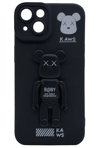 Силиконовый чехол для iPhone 13 с 3D мишкой Черный 250_100_121885