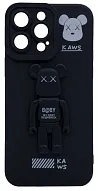 Силиконовый чехол для iPhone 13 Pro Max с 3D мишкой Черный 500_191_137715