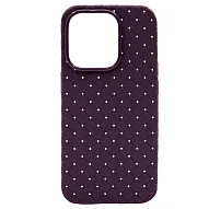 Плетеный Силиконовый чехол для iPhone 14 Pro Фиолетовый 500_191_121345