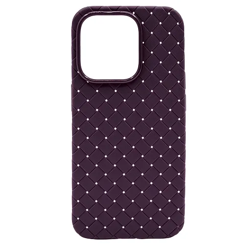 Плетеный Силиконовый чехол для iPhone 14 Pro Max Фиолетовый 250_100_121330