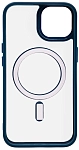 Чехол прозрачный с цветным бортиком MagSafe iPhone 14 Pro Синий 250_100_642422