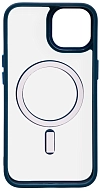 Чехол прозрачный с цветным бортиком MagSafe iPhone 14 Pro Синий 500_191_762203