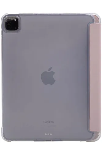 Прозрачный чехол-книжка для iPad Pro 11 с тройным загибом Розовый 250_100_121684