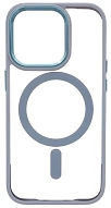 Чехол прозрачный с цветным бортиком MagSafe iPhone 14 Pro Голубой 500_191_762197