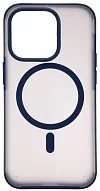Чехол для iPhone 14 Pro Max Wlons с MagSafe прозрачный матовый с рамкой Синий 500_191_533904