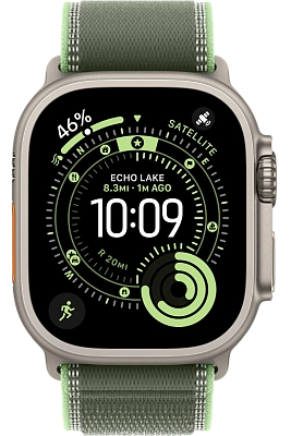 Часы Apple Watch Ultra 3 49mm Titanium Case Natural / Trail Loop Green/Neon M/L 400_400_641016