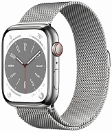Часы Apple Watch Series 8 41mm Stainless Steel Case GPS+Cellular Milanese Loop Silver 500_191_640121