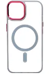 Чехол прозрачный с цветным бортиком MagSafe iPhone 14 Plus Прозрачный 250_100_762178