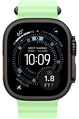 Часы Apple Watch Ultra 3 49mm Titanium Case Black / Ocean Band Neon Green 400_400_640879