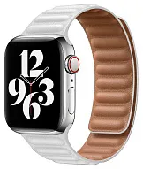 Ремешок из эко-кожи для Apple Watch 38/40/41 мм с магнитной застежкой, White 500_191_117685