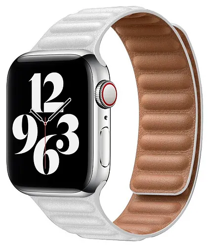 Ремешок из эко-кожи для Apple Watch 38/40/41 мм с магнитной застежкой, White 250_100_117685