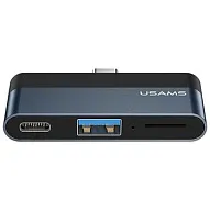 USB-концентратор Usams Type-C HUB (2USB+Type-C+Micro SD) US-SJ491 500_191_118842