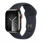 Часы Apple Watch Series 9 41mm Graphite Stainless Steel Case Sport Band Midnight M/L 250_100_640231