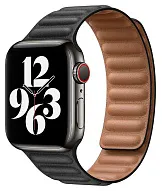 Ремешок из эко-кожи для Apple Watch 42/44/45 мм с магнитной застежкой, Black 500_191_117695