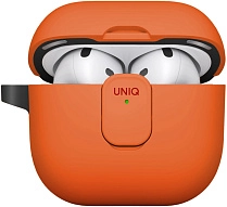 Чехол для AirPods 4 Uniq Clyde - Volt Orange/Charcoal 500_191_623804