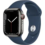 Часы Apple Watch Series 7 41mm Graphite Stainless Steel Case Abyss Blue Sport Band 250_100_640073