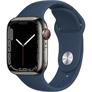 Часы Apple Watch Series 7 41mm Graphite Stainless Steel Case Abyss Blue Sport Band 500_191_640077