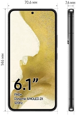 Смартфон Samsung Galaxy S22 8/256GB Black (S901B) 400_400_637893