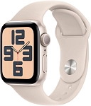 Часы Apple Watch Series SE 2024 44mm Aluminium Case GPS Sport Band Starlight S/M 250_100_640559