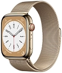 Часы Apple Watch Series 8 45mm Stainless Steel Case GPS+Cellular Milanese Loop Gold 250_100_640166