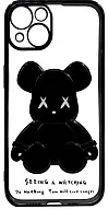 Чехол для iPhone 14 Plus прозрачный с 3D мишкой Черный 500_191_533782