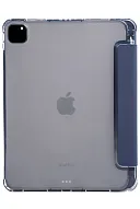 Прозрачный чехол-книжка для iPad Pro 12.9 с тройным загибом Синий 500_191_121734