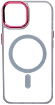 Чехол прозрачный с цветным бортиком MagSafe iPhone 14 Прозрачный 250_100_642447