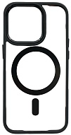 Чехол прозрачный с цветным бортиком MagSafe iPhone 14 Pro Max Черный 500_191_762195