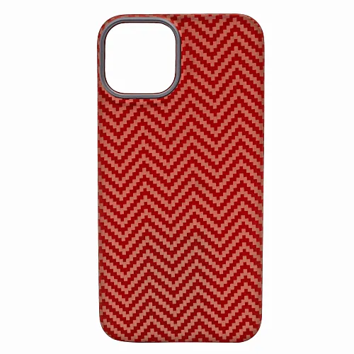 Карбоновый чехол для iPhone 14 Plus KZDOO Kevlar Красно-оранжевый 250_100_119567