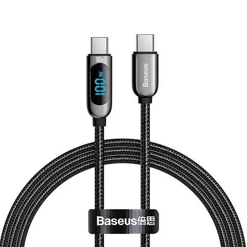 Кабель с быстрой зарядкой BASEUS Type-C/Type-C 100W 1m, черный 250_100_113898