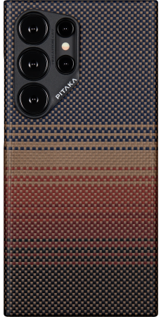 Чехол для Samsung Galaxy S24 Ultra Pitaka Fusion Weaving MagEZ 4 - Sunset 250_100_770143