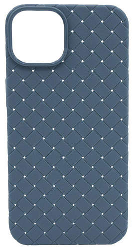 Плетеный Силиконовый чехол для iPhone 14 Синий 250_100_137664