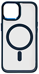 Чехол прозрачный с цветным бортиком MagSafe iPhone 14 Pro Max Синий 250_100_762193