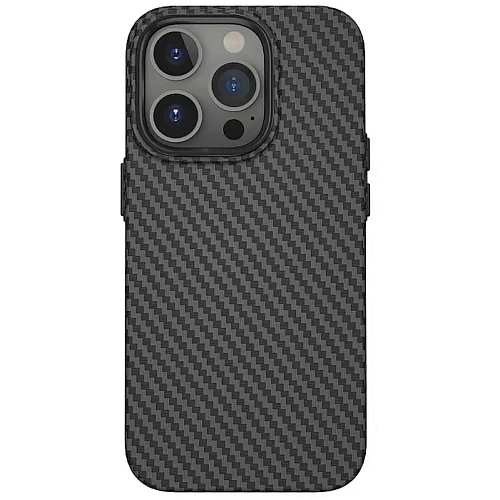 Карбоновый чехол для iPhone 14 Pro Max WiWU Kevlar с Magsafe Black 250_100_137591