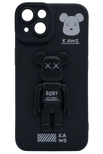 Силиконовый чехол для iPhone 14 с 3D мишкой Черный 250_100_122279