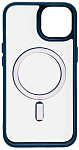 Чехол прозрачный с цветным бортиком MagSafe iPhone 14 Pro Синий 250_100_642422